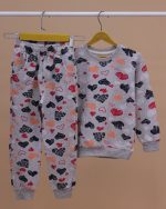 بلوز شلوار تمام چاپ قلب رنگی - Image 12