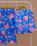 بلوز شلوار مخمل نانو 5 بعدی حباب خوشحال  family - Image 5