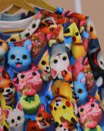 بلوز شلوار مخمل نانو 5 بعدی Cat - Image 4