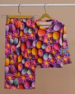 بلوز شلوار مخمل نانو 5بعدی گل Family - Image 9