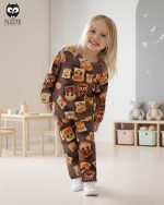 بلوز شلوار مخمل نانو 5 بعدی bread  family