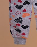 بلوز شلوار تمام چاپ قلب رنگی - Image 11