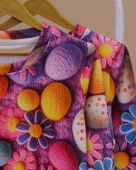 بلوز شلوار مخمل نانو 5بعدی گل Family - Image 4