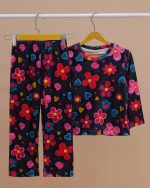 بلوز شلوار مخمل نانو 5 بعدی گل کاموایی family - Image 10