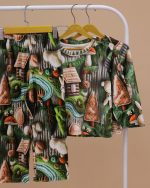 بلوز شلوار مخمل نانو 5 بعدی جنگل family - Image 7