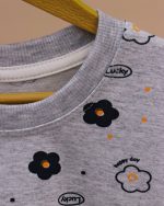 بلوز شلوار دخترانه تمام چاپ گل - Image 7