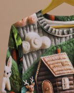 بلوز شلوار مخمل نانو 5 بعدی جنگل family - Image 8