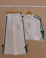 کراپ شلوار آستین رگلان قلب - Image 4