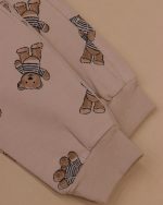 بلوز شلوار تمام چاپ خرس لباس راه راه - Image 5