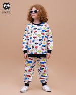 بلوز شلوار تمام چاپ Colored cars