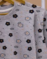 بلوز شلوار دخترانه تمام چاپ گل - Image 5