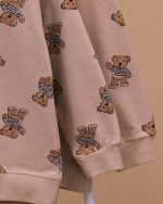 بلوز شلوار تمام چاپ خرس لباس راه راه - Image 11