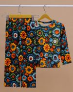 بلوز شلوار مخمل نانو 5 بعدی گل گلی family - Image 10