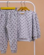 بلوز شلوار تمام چاپ گربه و کاموا - Image 7