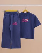 تیشرت شلوار بگ استایل پلنگ صورتی - Image 9