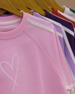 کراپ شلوار آستین رگلان قلب - Image 22