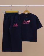 تیشرت شلوار بگ استایل پلنگ صورتی - Image 4