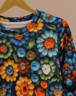 بلوز شلوار مخمل نانو 5 بعدی گل گلی family - Image 7