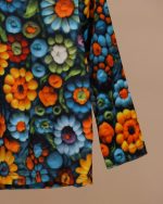 بلوز شلوار مخمل نانو 5 بعدی گل گلی family - Image 8