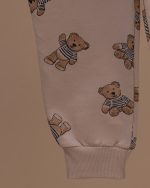 بلوز شلوار تمام چاپ خرس لباس راه راه - Image 15