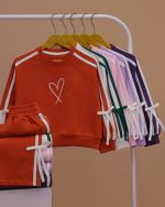 کراپ شلوار آستین رگلان قلب - Image 20