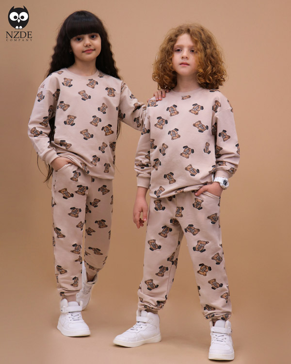 بلوز شلوار تمام چاپ خرس 23 - Image 1