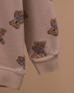 بلوز شلوار تمام چاپ خرس لباس راه راه - Image 4