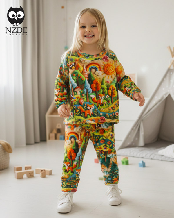 بلوز شلوار مخمل نانو 5 بعدی روباه family - Image 1