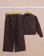 سویشرت کراپ و شلوار ست مادر دختری - Image 13