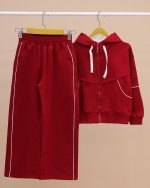 سویشرت کراپ و شلوار بگ Girls - Image 6