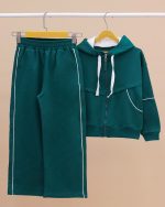 سویشرت کراپ و شلوار بگ Girls - Image 3