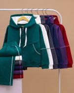 سویشرت کراپ و شلوار بگ Girls - Image 26