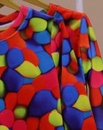 بلوز شلوار مخمل نانو 5 بعدی هندسی Family - Image 5