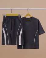 تیشرت شلوارک بگ استایل مغزی دوزی - Image 6