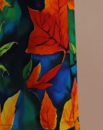 شلوار ست مادر دختری سه بعدی برگ پاییزی - تصویر 9